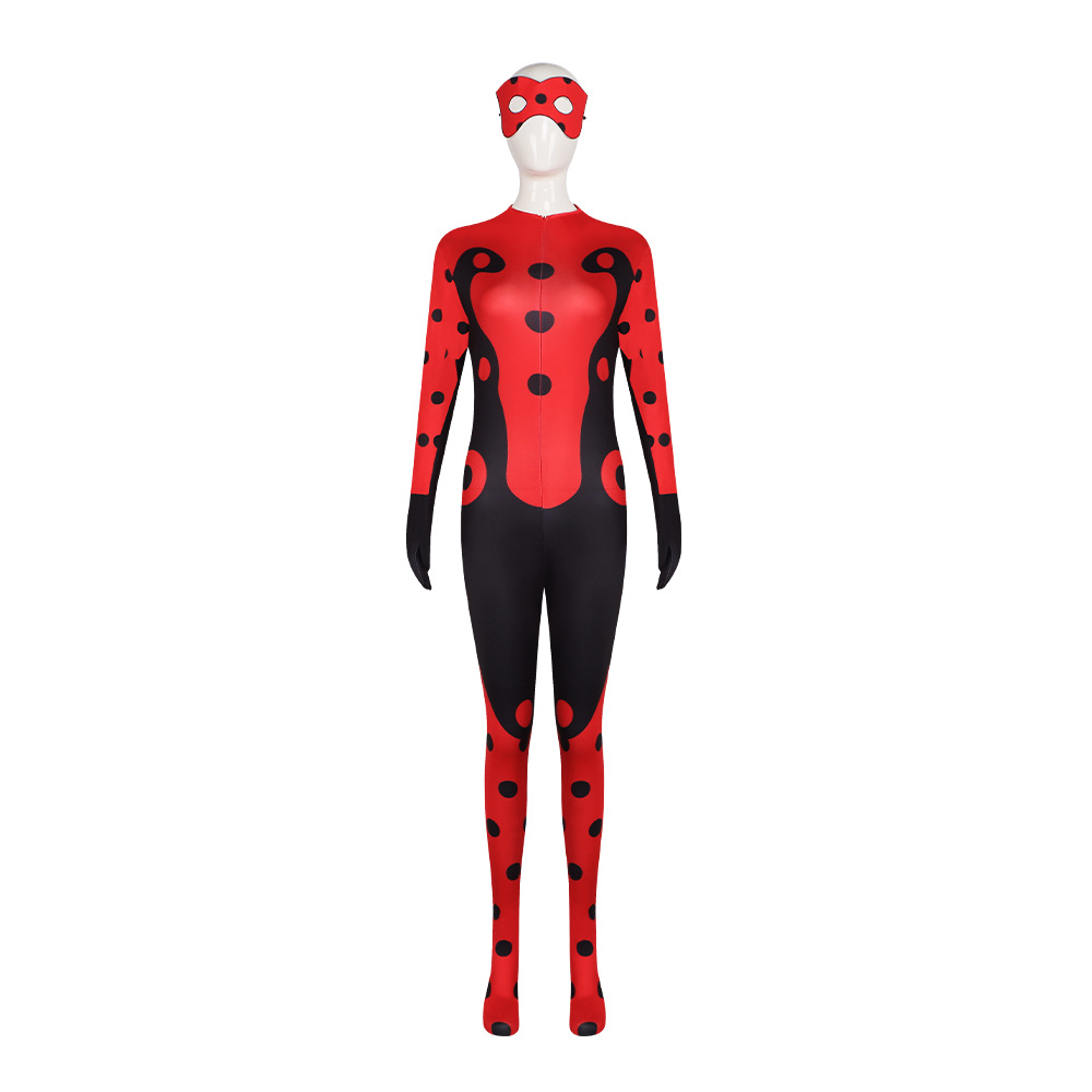 O1CN01gozW2K1vG0Yss23oY_2744716144-0-cib.jpg Miracle Girl Cosplay Suit Adult Stage Performance Costume Reddy Ladybug Sixth Season Marina Jumpsuit Tight Performance Outfit - Image 1