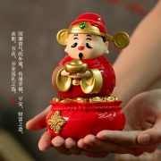 跨境新款财神爷摇摆太阳能电池双用招财家居办公装饰汽车摆件批发 - Image 3