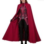 Marvel Scarlet Witch Cosplay Suit Adult Size Red One-Piece Halloween Costume for Stage Performance Visionary Ward Outfit