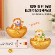 五路财神转转摆件桌面招财摆件树脂工艺品景区财神庙文创产品搞钱 - Image 3