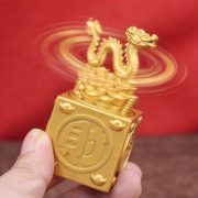 2026 Custom Metal Medal Badge Zodiac Jade Seal Rotating Ornaments for Living Room Office Decorations Business Opening Gifts - Image 2