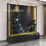 Outdoor Courtyard Decorative Flowing Water Landscape Fountain Rockery Pond Waterfall Feature Wall Mounted Water Curtain - Image 2