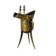 Antique Style Bronze Tripod Cup Qing Dynasty Creative Display Piece Metal Craft Gift Photography Prop Custom Metal Medal Badge - Image 6