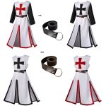 New Halloween Style Long Medieval Knight Adult Stage Performance Costume Gothic Theme for Cultural Exchange