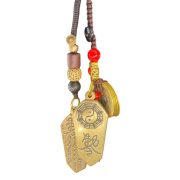 Custom Metal Medal Badge Tai Chi Trigram Car Keychain Pendant Safe Guard Amulet Jewelry Brass Material