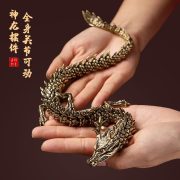 Custom Metal Dragon Handlepiece Antique Finish Flexible Brass Collectible Cultural Creative Handcraft Wholesale Direct Supply - Image 3