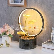 New Simple Flowing Water Fountain Ornament Home Office Desktop Decoration Wealth Attracting Circular Water Flow Decor - Image 2