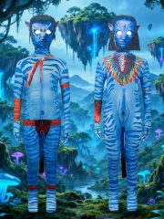 Avatar 3 Movie Same Style Cosplay Costume For Men Women Children Halloween Role-play Jumpsuit Tight Body Suit Stage Performance - Image 2
