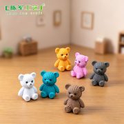 Customizable Decorative Bear Keychain Cartoon PVC Craftwork Miniature Landscape Doll Collectible Ornament Resin Crafts - Image 3