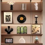 Living Room Decorative Ornament Customizable Mid-Century Modern Style High-End Feel TV Console Display Cabinet Accessory