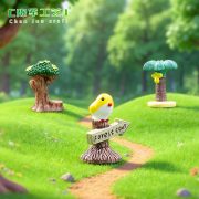 Customizable Decorative Resin Ornaments Miniature Landscape Decoration ZAKKA Goods Simulation Directional Signboard Four Styles Tree Stump Signboard - Image 3