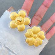 水贝同款含金999有钱花有桃花含金套装小红书爆款含金有钱花饰品 - Image 4