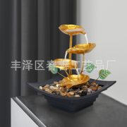 Creative Indoor Home Decor Iron Art Flowing Water Fountain Office Desktop Ornament Waterfall Feature for Home Garden - Image 3