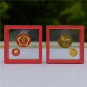 Custom Metal Medal Badge Chairman Mao Zedong Round Chest Star Emblem Commemorative Collection Gift Transparent Red Box - Image 2