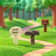 Customizable Decorative Ornaments Miniature Landscape Bonsai Forest Pathway Sign Figurine DIY Assembly Resin Craft - Image 2