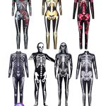Halloween Stranger Things 5 Cosplay Costume Adult Stage Performance Skeleton Zombie Grim Reaper Ghost Role-playing Outfit