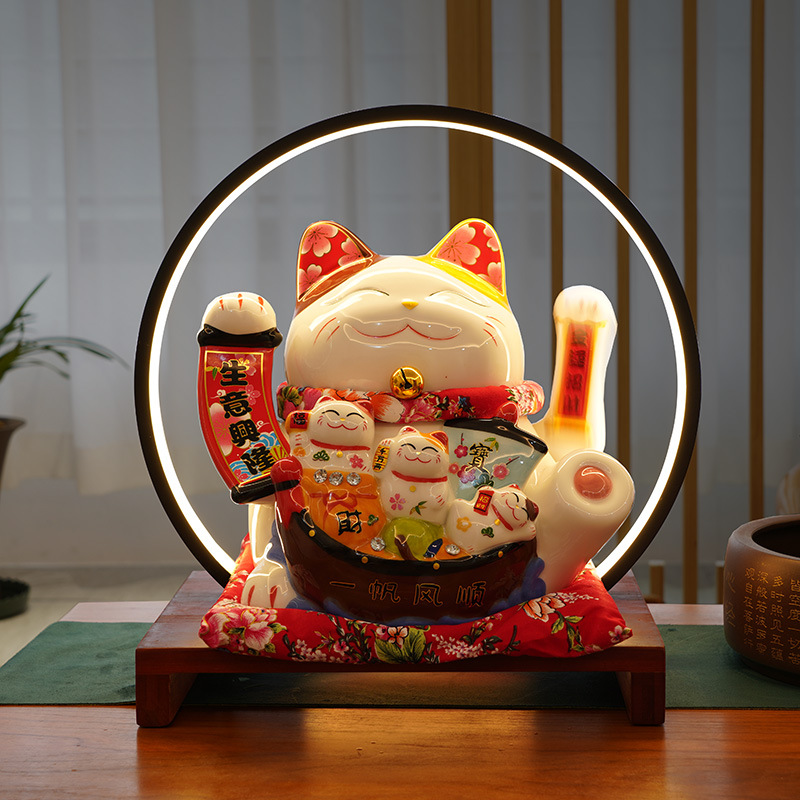 O1CN01iYaVuk1gZUk6mvIbm_2664154156-0-cib.jpg Opening Gift Moving Decoration Living Room Desktop Decor Lucky Cat Fountain Flowing Water Ornament One Piece Shipping - Image 1