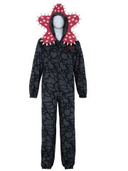 Stranger Things Hooded Pajamas Floral Print Unisex Christmas Party Sleepwear Role-playing Stage Costume Adult Size - Image 3