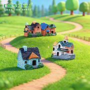 Customizable Decorative Ornaments Miniature House Model DIY Material Resin Craft Small House Model Landscape Decoration - Image 4