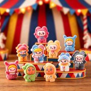 Creative Flocking Circus Clown Cute Particle Resin Desktop Office Healing Cultural Gift Small Ornament Customizable Decorative