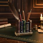 Retro Style Resin Decorative Ornament Customizable Bookends Home Living Room Desktop Storage Multi-Function Creative Pen Holder