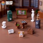 Creative Miniature Detective Agency DIY Dollhouse Decorative Ornaments Customizable Home Desktop Small Figurines
