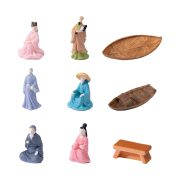 微景观创意漂浮木船古装情侣公仔 园艺造景diy装饰品挂配件小摆件 - Image 5