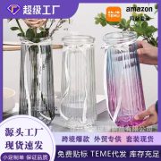 北欧大号玻璃花瓶简约富贵竹百合玫瑰鲜花水培批发摆件家居摆件 - Image 2