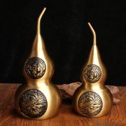 黄铜葫芦创意凤凰九紫离火家居铜器摆件八卦葫芦金属工艺品批发