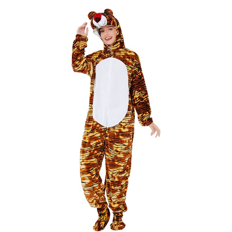 O1CN01jIGDSi1Bs2vGGpv68_0-0-cib.jpg Adult Stage Performance Costume Halloween Animal Role-play Long-necked Giraffe Tiger Cow Bear Doll Costume For Men And Women - Image 1