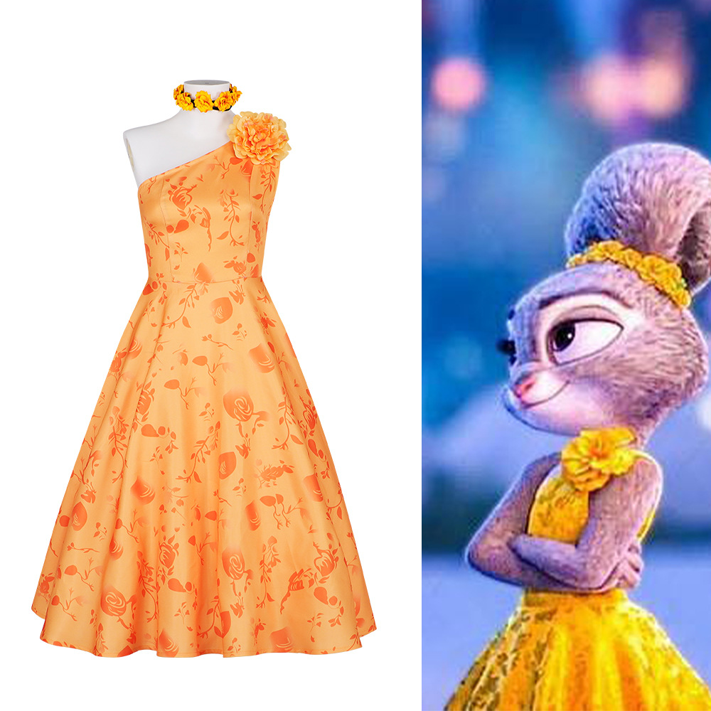 O1CN01jIyQpX1KHFpj6sPtb_3232181138-0-cib.jpg Zootopia 2 Adult Cosplay Yellow Ball Gown Rabbit Judy Costume Stage Performance Dress for Fans and Animators - Image 1