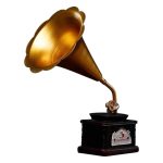 Retro Customizable Decorative Resin Ornament Vintage Record Player Props For Cafe Clothing Store Window Display Home Handmade
