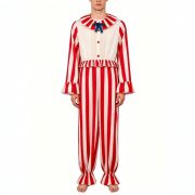 Adult Stage Performance Costume Scary Clown Suit Halloween Party Theme One-Piece Striped Outfit for Adult Performances - Image 5