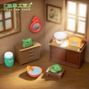 Retro Nostalgic Miniature Military Hat Customizable Decorative Ornament Green Cloth Dollhouse DIY Decoration Accessories