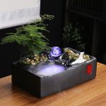 Creative Flowing Water Fountain Ornament Office Desktop Tea Table Decorative Wealth Attracting Small Figurine Opening Gift