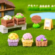 Customizable Decorative Resin Ornament Miniature Garden Landscape Home Desktop DIY Craft Flower Accents Customized Design - Image 2