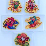 New 2mg Gold-Infused Mobile Phone Sticker Wufu Containing Gold 999 Custom Metal Medal Badge for Gifts Lucky Wealth Prosperity New Year - Image 2