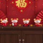 New Year Creative Q Version Little Wealth God Resin DIY Craft Decorative Ornaments Customizable Home Car Desktop Decoration Accessories - Image 4