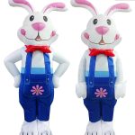 Inflatable Easter Rabbit Costume Cartoon Puppet Festival Party Activity Performance Props Adult Stage Performance Costume