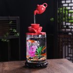 Flowing Water Fountain Ornament Desktop Decoration Fish Tank Sprinkler Wealth Attracting Landscape Circular Water Feature