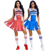 Sexy Football Babe Women's Cheerleading Uniform Amazon Source Female Cheerleader Outfit Dance Performance Costume With Socks - Image 3