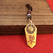 Custom Metal Medal Badge Tai Chi Trigram Car Keychain Pendant Safe Guard Amulet Jewelry Brass Material - Image 5