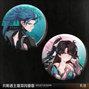 Authentic MingTao Resonance Theme Custom Metal Medal Badge for Kuolo Game Anti-flame Branch Folding Design Retail Price 16