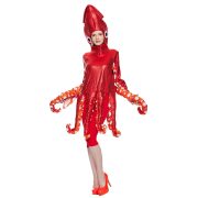High-Quality Red Octopus Women's Stage Costume for Halloween Cosplay Ocean Party Quirky Squid Performance Outfit - Image 5