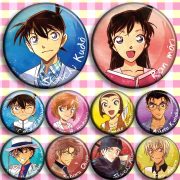 Detective Conan Anime Custom Metal Medal Badge Anime Cosplay Chest Pin Barrette Collectible Souvenir Poster Keychain