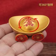 Creative Gold Sand Wealth Attracting Car Decoration Home Living Room Desktop Ornament Metal Craft Gift Stress Relief - Image 4