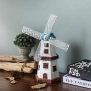 American Retro Dutch Windmill Model Craft Decorative Ornaments Customizable Home Decor for Coffee Shop TV Cabinet Bar - Image 2