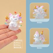 新品狐狸潮玩萌粒树脂工艺品创意装饰品公仔小盲盒办公室桌面摆件 - Image 3