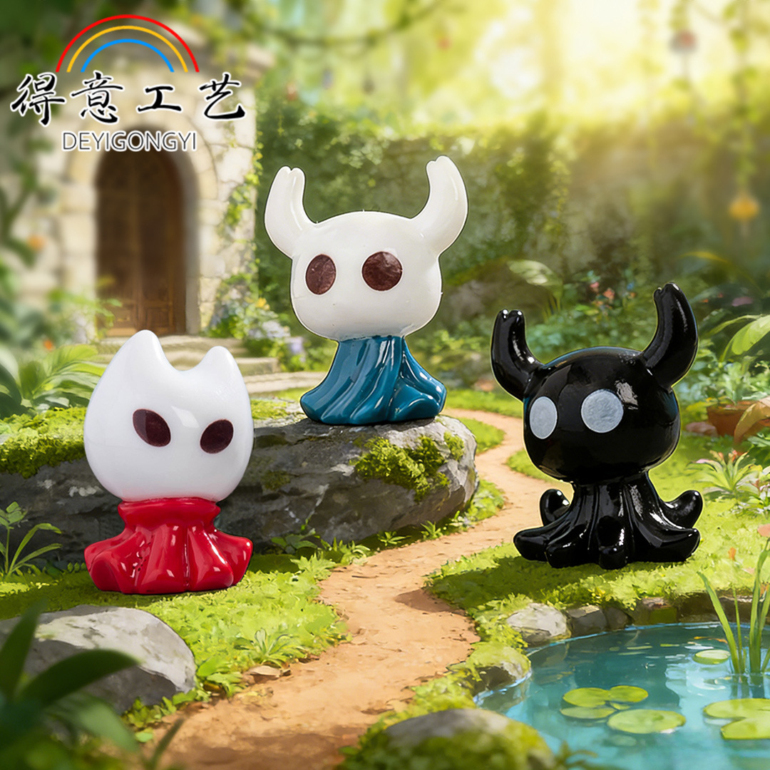 O1CN01kI4NQb26x1VsfNjQO_2216014177727-0-cib.jpg Customizable Decorative Ornaments American Retro Game Figurine Desktop Small Accessories Cartoon Hollow Knight Green Hornet - Image 1