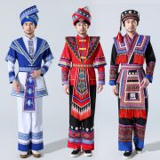 Adult Stage Performance Costume National Minority Clothing For Men And Women Miao Yao Dong Tujia Yi Zhuang Dance Suit - Image 2